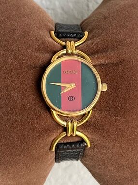 GUCCI VINTAGE sherry line dial 6000L gold plated ladies Gucci watch.